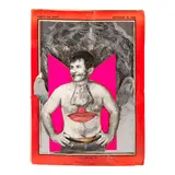 Larry Rivers, Norman Mailer: Study for Cover of Time Magazine, 1968, acrylic, graphite, and printed paper collage on cardboard in artist's frame