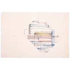 Ed Moses, Untitled, 1974, crayon on synthetic fiberglass paper