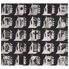 Wallace Berman, Untitled, 1964-75, 25-part negative verifax collage on board