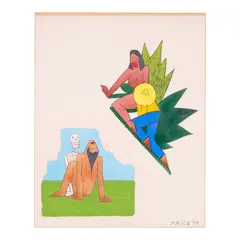Ken Price, Untitled (Decorations for Cups), 1974, watercolor, colored pencil and graphite on board