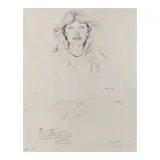 Don Bachardy, Portrait of Samantha Eggar, 1977, pencil and ink on paper