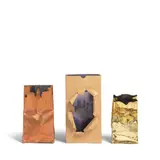 Jerry McMillan, Group of Three Sculptures, lithograph on torn paper bag