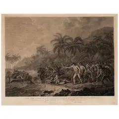 Francesco Bartolozzi, The Death of Captain Cook, To the Right Honourable the Lords Commissioners..., 1784, Engraving on wove paper
