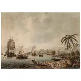 John Cleveley the Younger, Views of the South Seas from Captain Cook's Third Voyage, 1787-88, Three aquatints with hand-coloring on wove paper, engraved by Francis Jukes (British, 1747-1812), trimmed to image, each framed