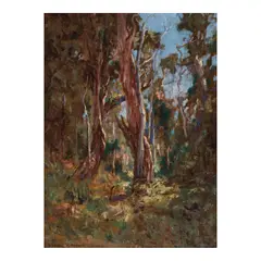 Hawaiian Forest by D. Howard Hitchcock, 1913, oil on canvas affixed to board, offered Jul 2026