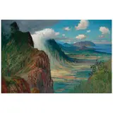 D. Howard Hitchcock, Nuʻuanu Pali Lookout, Oʻahu, 1929, oil on canvas affixed to board