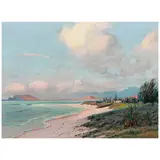 D. Howard Hitchcock, Windward, Oʻahu on Kāne'ohe Bay, oil on canvas affixed to board