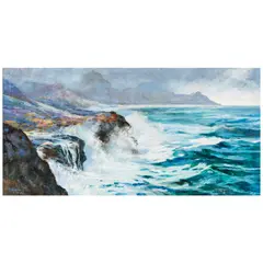 Hiroshi Tagami, Kauaʻi Surf, 1994, oil on canvas