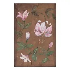 Pink Lilies by Princess Kaʻiulani, oil on silk, sold Jul 2026