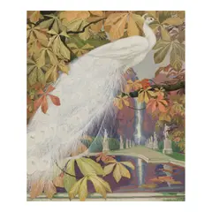 Jessie Arms Botke, White Peacock on a Branch (Parc de Saint-Cloud), 1920, oil on panel
