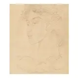 Madge Tennent, Portrait of a Woman in Profile, 1957, colored pencil on paper