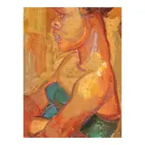 Madge Tennent, Untitled (Woman in Profile), 1920, oil on canvas laid to Masonite