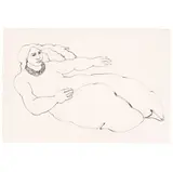 Yvonne Cheng, Reclining Female Nude, 1994, ink on paper