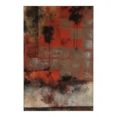 Betty Ecke, November, 1963, dsui hua (handmade paper, ink, acrylic, and aluminum leaf collage on rice paper) affixed to Masonite