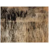 Betty Ecke, Mana, 1962, dsui hua (ink, acrylic, bark fiber and paper collage on rice paper) affixed to Masonite