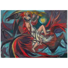 Ralph Iwamoto, Erato and Pegasus, oil on canvas