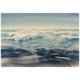 Charles Eisho Higa, Waves, watercolor on paper
