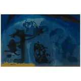 Ben, Lunar IV (Remains of Habitation), 1960, acrylic and collage on Masonite