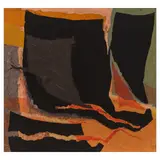 Ben, Composition with Black Shields, 1962-1963, acrylic and collage on Masonite
