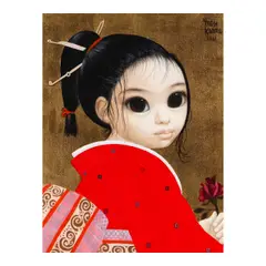 Margaret Keane, Soonie's Rose, 1981, oil and gold leaf on canvas