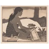 John Melville Kelly, Kapa Hana, c. 1934, Aquatint with etching on wove paper
