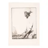 John Melville Kelly, Untitled (Sampan Worker), c. 1929, Etching on japon paper