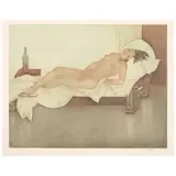John Melville Kelly, Polynesian Widow, n.d., Aquatint with etching in colors on Arches paper