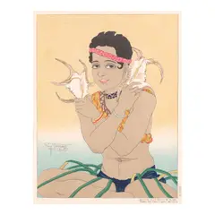 Paul Jacoulet, A Group of 2 Woodblocks (Miles 3; 42), 1934; 1937