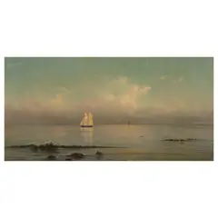 Martin Johnson Heade, Becalmed, Long Island Sound, 1876, oil on twill canvas