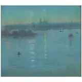 William Partridge Burpee, Nocturne in Blue, pastel on paper
