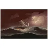 James Edward Buttersworth, Clipper Ship Under Reefed Sail
