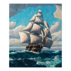 Joe Duncan Gleason, The U.S.S. Constitution, oil on canvas