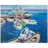 John Whorf, Mackeral Fleet, oil on canvas