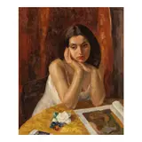 Mabel Alvarez, Italian Girl (Adrienne le Clerc Tytla), oil on canvas