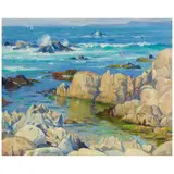 Abel George Warshawsky, Carmel Bay, oil on Masonite