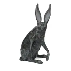 Mark Rossi, Jackrabbit, bronze with olive green patina