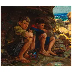 Joseph Kleitsch, Beachcombers, circa 1928, oil on canvas