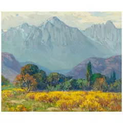 Benjamin Brown, Sierra Peaks in Autumn - Lone Pine, Calif., oil on canvas