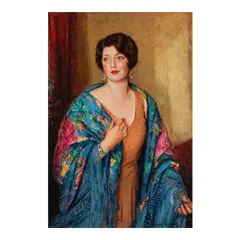 Joseph Kleitsch, Portrait of Ruth E. Bach, 1930, oil on canvas laid to board
