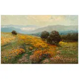 Richard Dey de Ribcowsky, Poppy Fields in Panoramic California, oil on canvas