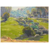 Sam Hyde Harris, South Pasadena, oil on canvas board