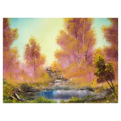 Bob Ross, Walk in the Woods (Practice), circa 1982, Bob Ross Wet-on-Wet Technique® on canvas