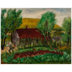 Chuzo Tamotzu, The Gardener, oil on canvas