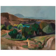 Willard Nash, Landscape with Reservoir, circa 1930-33, oil on canvas