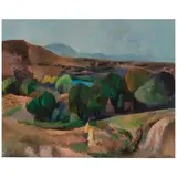 Willard Nash, Landscape with Reservoir, circa 1930-33, oil on canvas