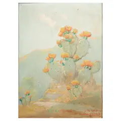 Dawson Dawson-Watson, Prickly Pear Cactus, 1937, oil on canvas laid to board