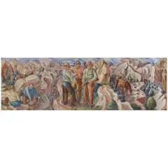 Frederick Shane, Memories of the Southwest (Mural), 1933, oil on linen affixed to Masonite