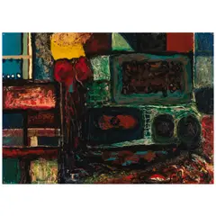 Ben Culwell, Mill, 1947, oil and mixed media on Masonite
