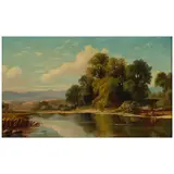 Ransome Gillett Holdridge, Sacramento River, 1868, oil on board