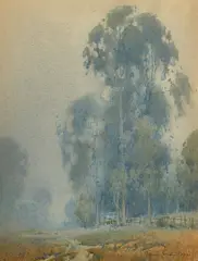 Percy Gray, Foggy Dusk, watercolor on paper